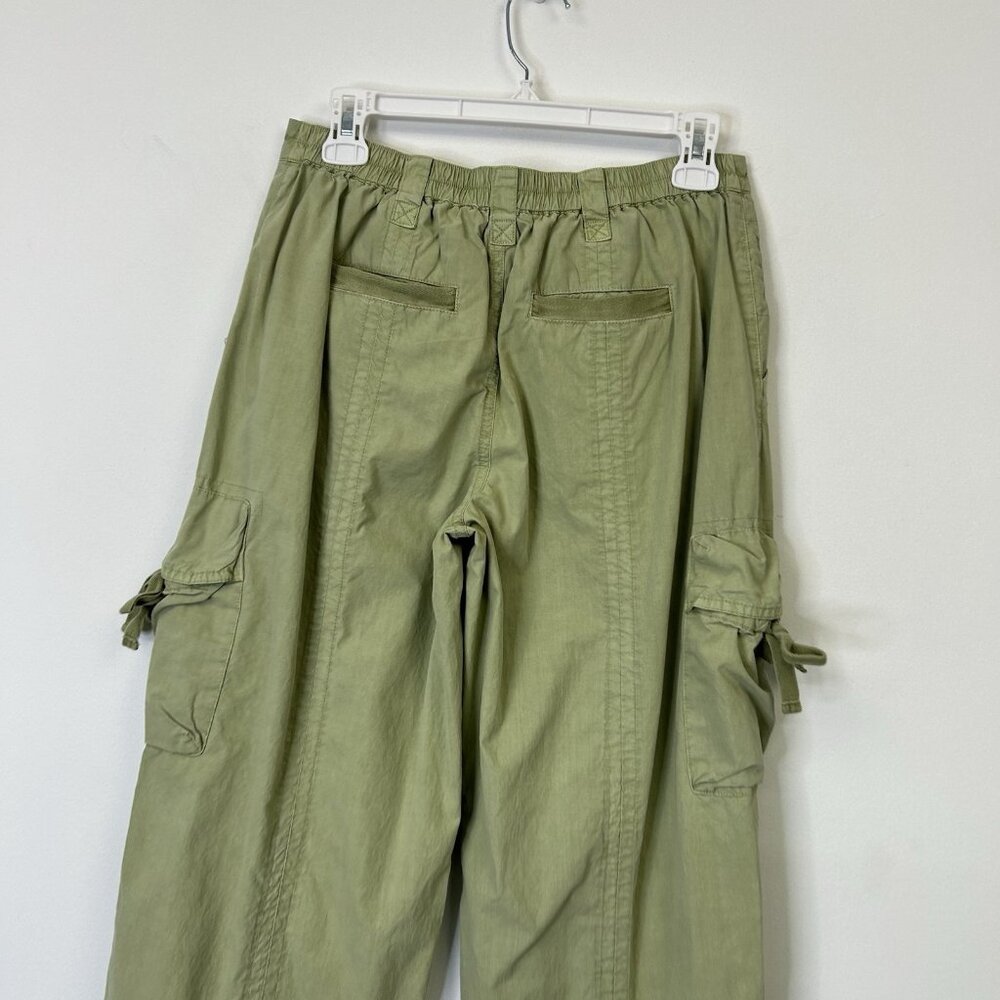 Anthropologie Cargo Joggers Pants Womens Size 26 Green Ankle - Picture 9 of 9